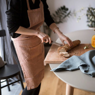 Cafe Creme Linen Daily Apron - Linen Tales 3