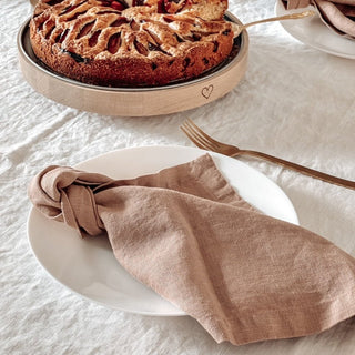 Cafe Creme Linen Napkins Set of 2 - Linen Tales 4