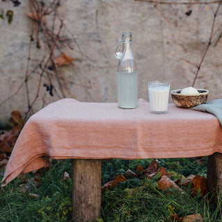 Cafe Creme Linen Tablecloth - Linen Tales 3