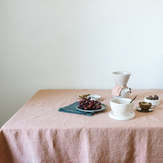 Cafe Creme Linen Tablecloth - Linen Tales 2