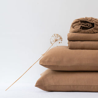Camel Linen Sheet Set - Linen Tales 
