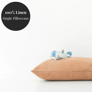 Kids Cafe Creme Linen Pillowcase 
