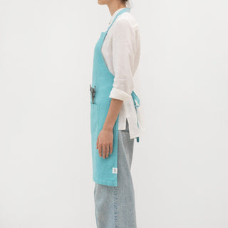 Coastal Blue Linen Daily Apron - Linen Tales 2