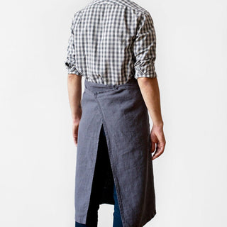 Dark Grey Linen Chef Apron - Linen Tales 