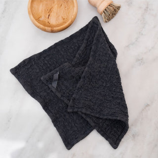 Dark Grey Linen Dishcloth Set of 2 - Linen Tales 