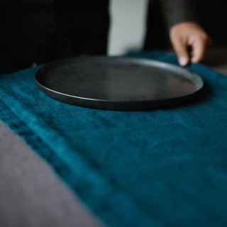 Deep Water Linen Table Runner - Linen Tales 4