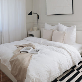 White Linen Duvet Cover Set 5