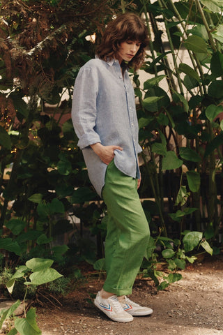 Foliage Green Linen Octave Pants - Linen Tales 4