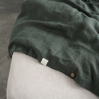 Forest Green Linen Duvet Cover - Linen Tales 4