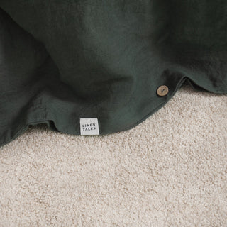 Forest Green Linen Duvet Cover Set - Linen Tales 3
