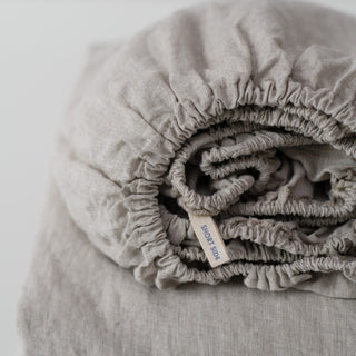 Forest Green Linen Fitted Sheet - Linen Tales 2