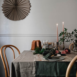 Forest Green Linen Table Runner - Linen Tales 3