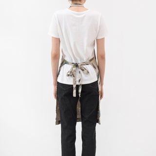 Golden Fall on Dark Natural Linen Daily Apron - Linen Tales 3