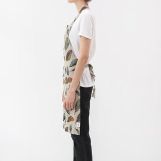 Golden Fall on Dark Natural Linen Daily Apron - Linen Tales 2
