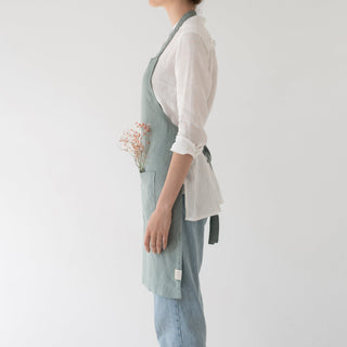 Green Milieu Linen Daily Apron - Linen Tales 2