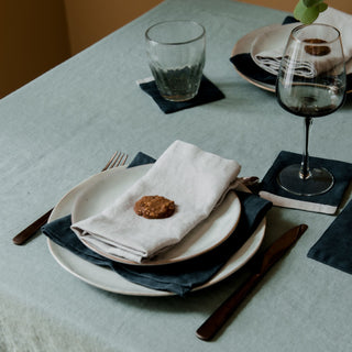 Green Milieu Linen Tablecloth - Linen Tales 3