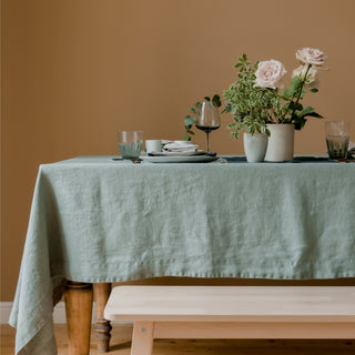 Green Milieu Linen Tablecloth - Linen Tales 2