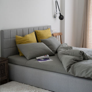 Khaki Linen Flat Sheet - Linen Tales 2