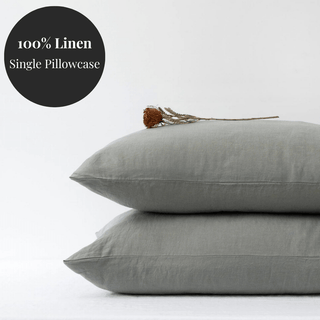 Khaki Linen Pillowcase - Linen Tales USA 