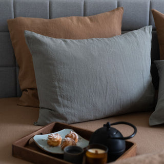 Khaki Linen Pillowcase - Linen Tales 3