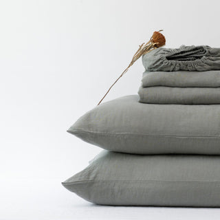 Khaki Linen Sheet Set - Linen Tales 