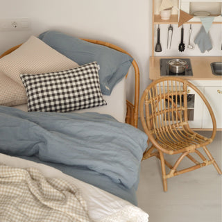 Kids Blue Fog Linen Duvet Cover Set - Linen Tales 3