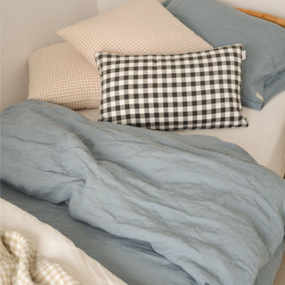 Kids Blue Fog Linen Duvet Cover Set - Linen Tales 