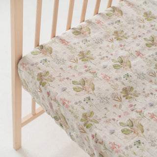 Kids Botany Linen Fitted Sheet - Linen Tales 4