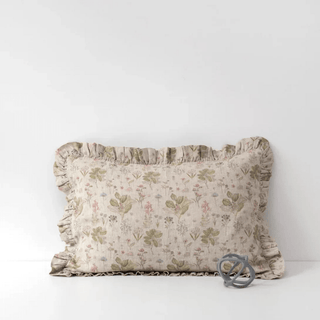 Kids Botany Linen Pillowcase with Frills - Linen Tales USA 