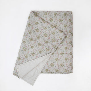 Kids Botany & Melange Linen Quilted Blanket - Linen Tales 