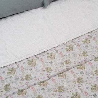 Kids Botany & Melange Linen Quilted Blanket - Linen Tales 3