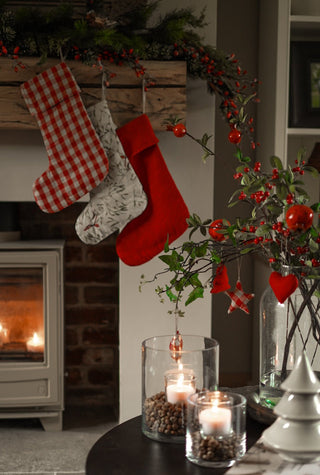 Lava Falls Linen Christmas Stocking - Linen Tales USA 5