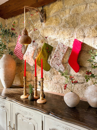 Lava Falls Linen Christmas Stocking - Linen Tales USA 4