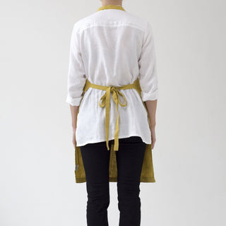 Lemon Curry Linen Daily Apron - Linen Tales 3