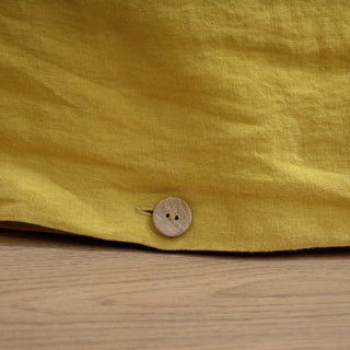 Lemon Curry Linen Duvet Cover - Linen Tales 3