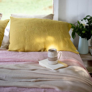 Lemon Curry Linen Pillowcase - Linen Tales 3