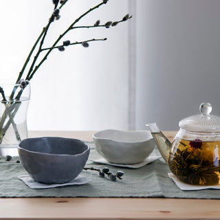 Light Grey Linen Coasters Set of 4 - Linen Tales 3