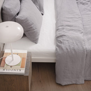 Light Grey Linen Duvet Cover Set - Linen Tales 6