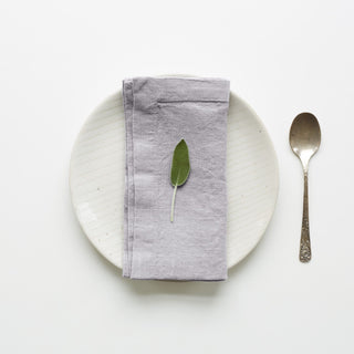 Light Grey Linen Napkins Set of 2 - Linen Tales 