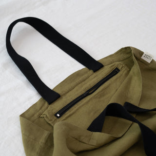 LIMITED EDITION Silver Twill Linen Shoulder Bag - Linen Tales 5