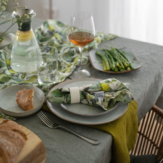 Lotus Linen Napkins Set of 2 - Linen Tales 4