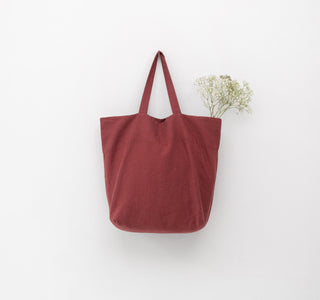Marsala Linen Big Bag - Linen Tales 