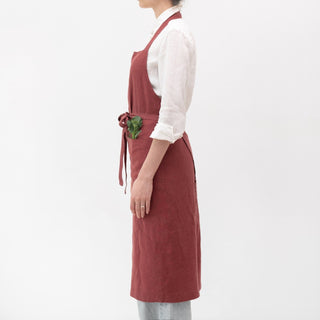 Marsala Linen Chef Apron - Linen Tales USA 