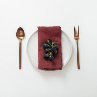 Marsala Linen Napkins Set of 2 - Linen Tales 3