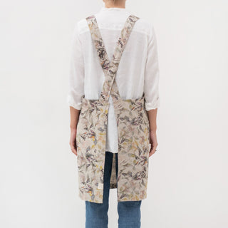 Meadow on Natural Linen Crossback Apron - Linen Tales 3