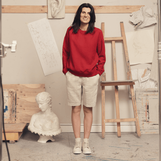 Melange Linen Cumin Shorts - Linen Tales 3