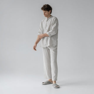 Melange Linen Currant Loungewear Set - Linen Tales 5