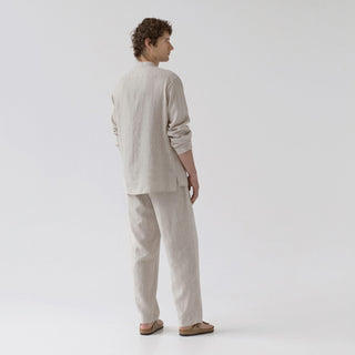 Melange Linen Currant Loungewear Set - Linen Tales 7
