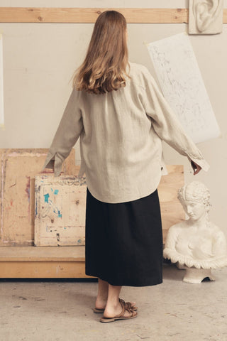Melange Linen Larch Shirt - Linen Tales 3
