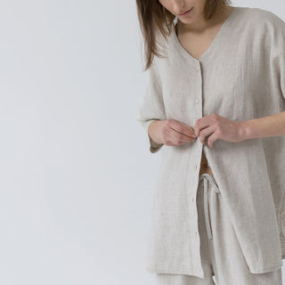Melange Linen Primrose Loungewear Set - Linen Tales 4